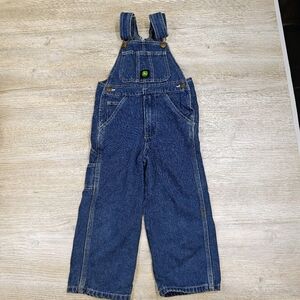 John Deere Denim Bib Overalls Kids Size 5 Jean Overalls 100% Cotton